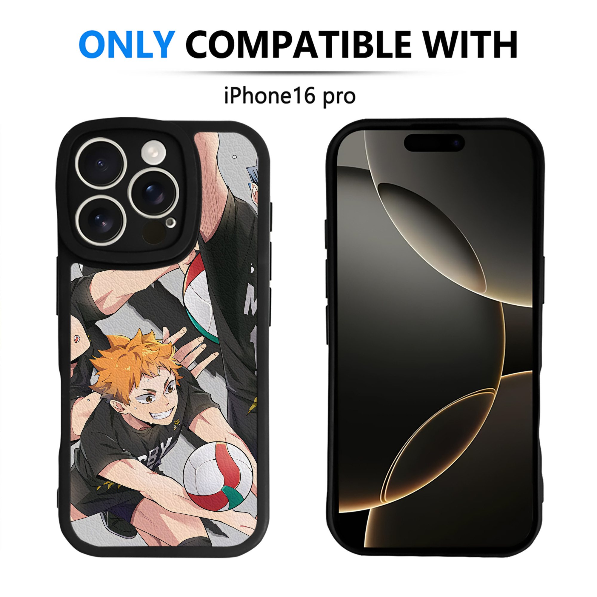 （画像用） ハイキュー!! Haikyu!! 【iPhone 16シリーズ対応】シリコンスマホケース（レザー調） 材質：シリコン
